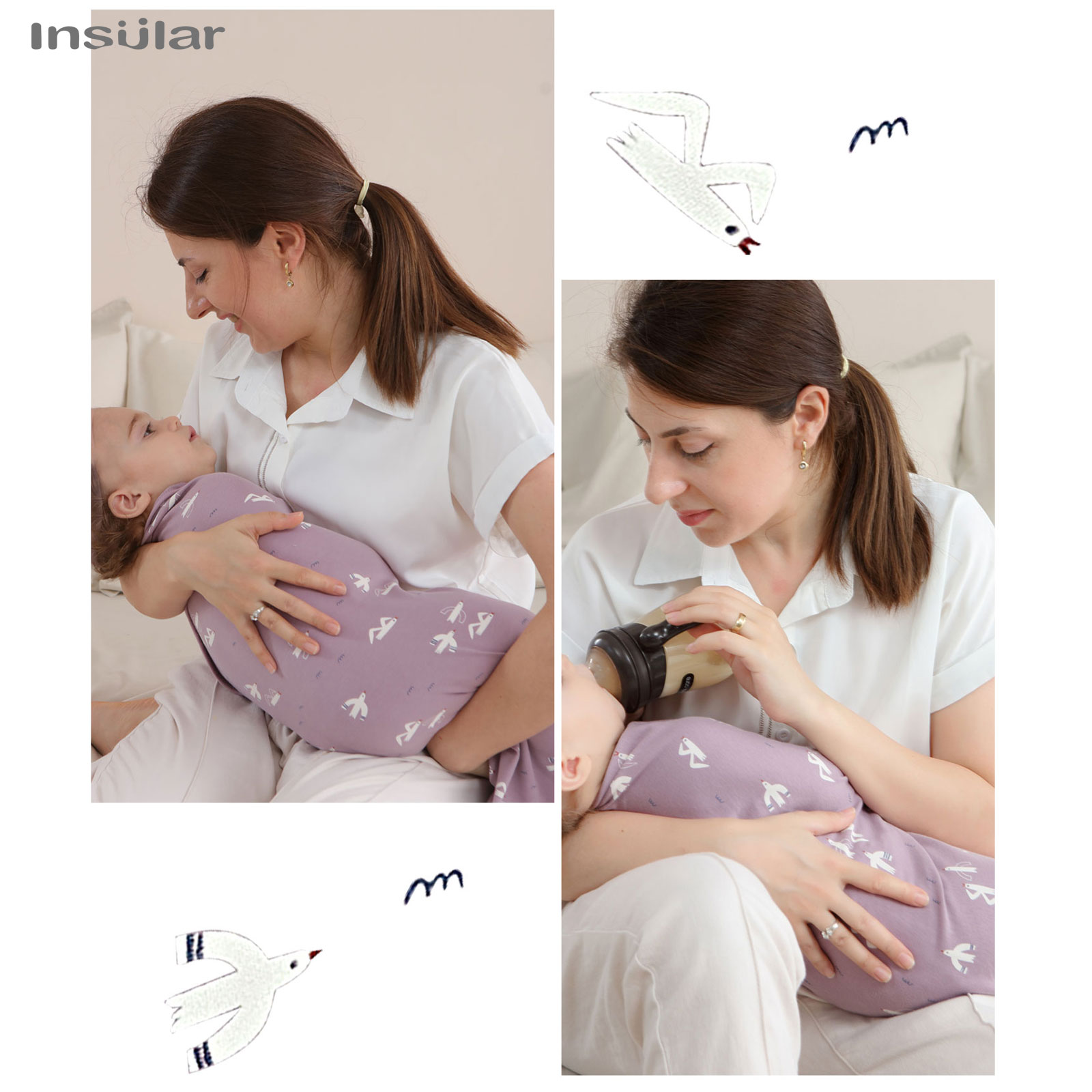 Baby Products For Newborn - ผ้าห่อตัวเด็กแรกเกิด ผ้าห่มนอนเด็กอ่อน 100% ผ้าฝ้าย นุ่มสบาย ผลิตภัณฑ์สำหรับเตียงเด็ก