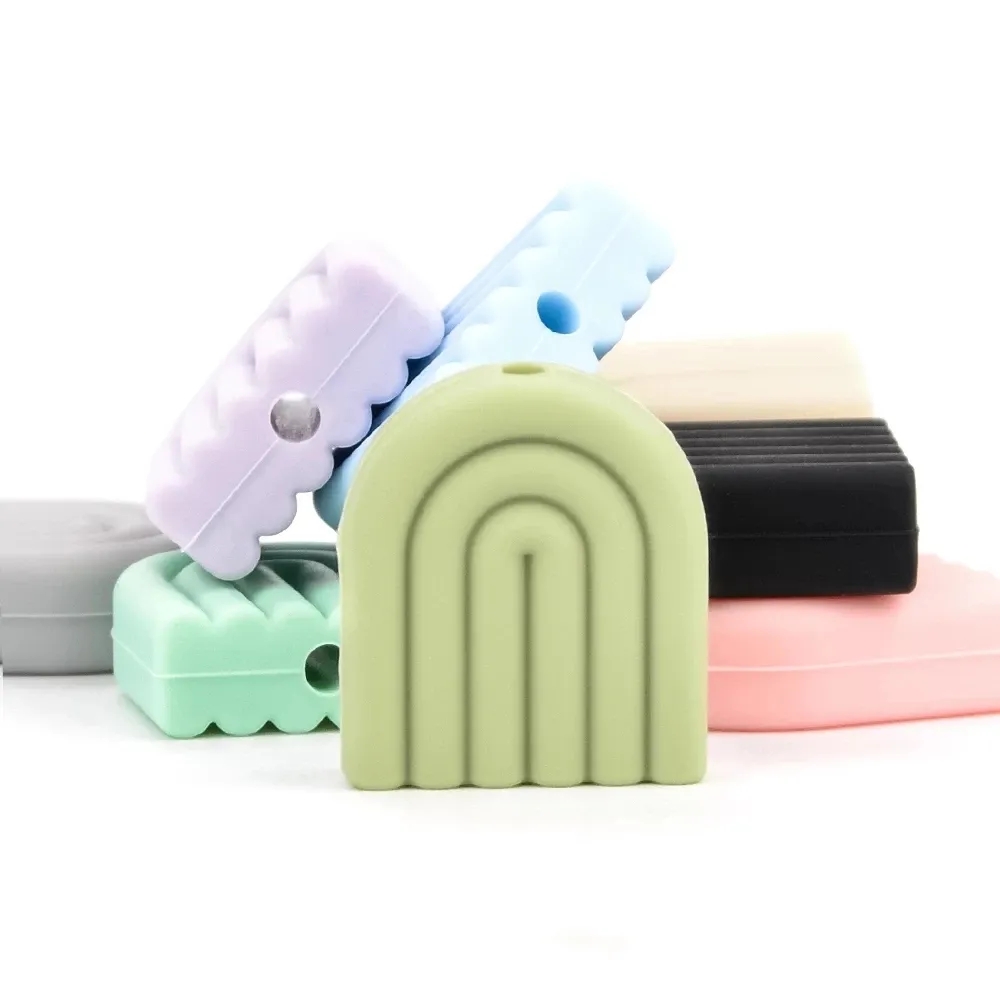 Baby Products List - Lofca 40pcs Rainbow Baby ซิลิโคนลูกปัดของเล่นเด็ก DIY