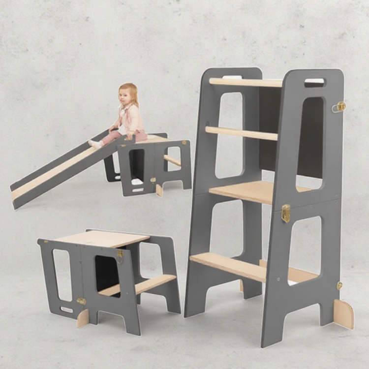Toddler Learning Tower - เก้าอี้เด็กแบบพับได้ หอคอยช่วยฝึกเด็กหัดเดิน หอคอยครัวสำหรับเด็ก