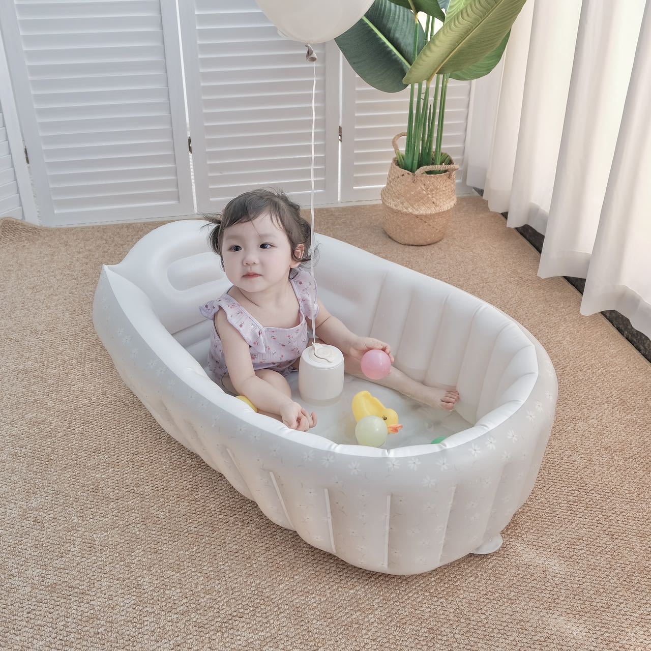 Baby Products For Newborn - 1PC การ์ตูน Inflatable อ่างอาบน้ําสําหรับเด็กแบบพกพา Baby Bath
