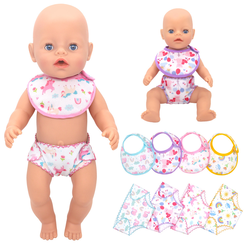 Baby Products List - 14-18 นิ้วตุ๊กตาทารกแรกเกิดชุดชั้นในชุดตุ๊กตาเด็กผ้าอ้อมและ Bibs กางเกงตุ๊กตาเสื้อผ้าอุปกรณ์เสริม