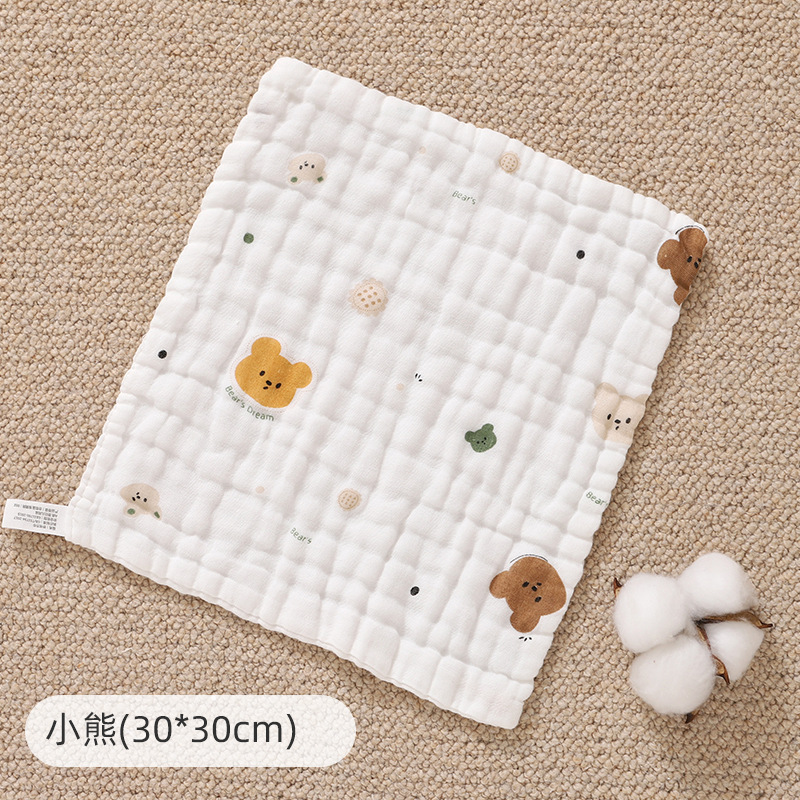 Baby Products Specials - ผ้าก๊อซผ้าฝ้ายแท้สำหรับเด็กแรกเกิด ผ้าเช็ดหน้าเด็กทรงสี่เหลี่ยมเล็ก นุ่มพิเศษ ผลิตภัณฑ์สำหรับเด็ก