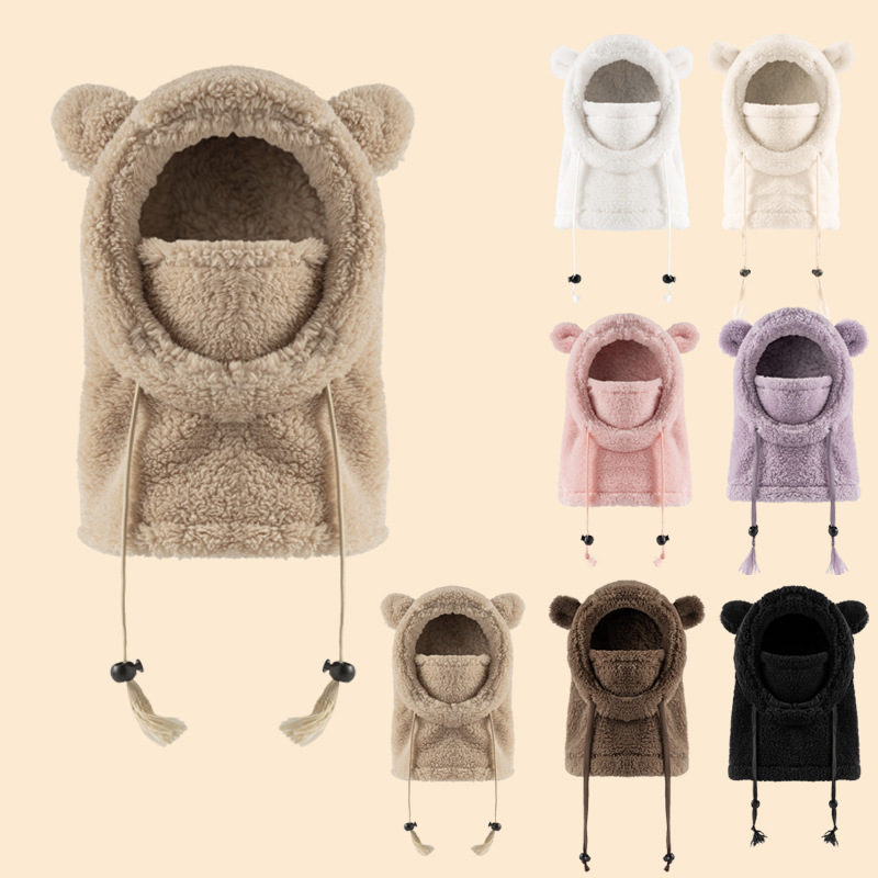 Baby Products For Face - หมวกคลุมศีรษะแบบชิ้นเดียวสำหรับเด็ก ป้องกันหูและลำคอ ให้ความอบอุ่น หนาขึ้น เหมาะสำหรับเล่นสกีและปั่นจักรยานในฤดูหนาว ป้องกันลม