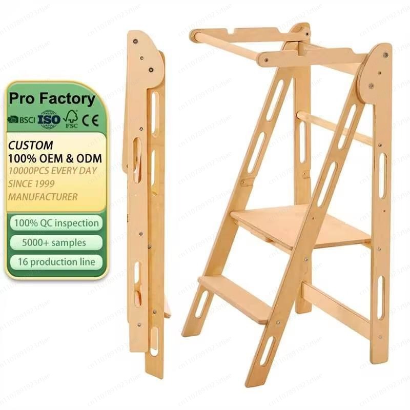 Toddler Learning Tower - หอคอยช่วยเด็กในครัว แบบพับได้ บันไดเด็ก หอคอยการเรียนรู้