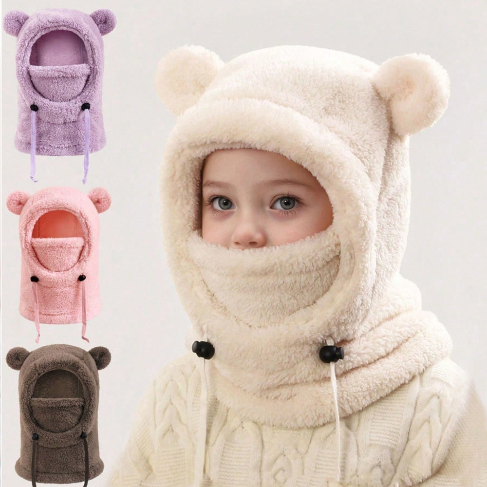 Baby Products For Face - หมวกเด็กอายุ 2-8 ปี สำหรับเด็กชายและเด็กหญิง ฤดูใบไม้ร่วงและฤดูหนาว หมวกอุ่นน่ารักมีหูป้องกันความหนาว