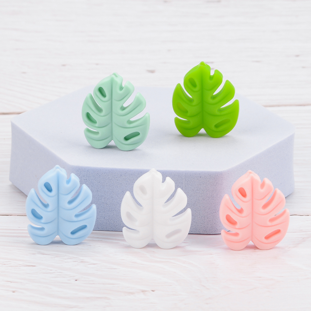 Baby Products List - LOFCA 30pcs ซิลิโคน Monstera ลูกปัดการ์ตูน Leaf