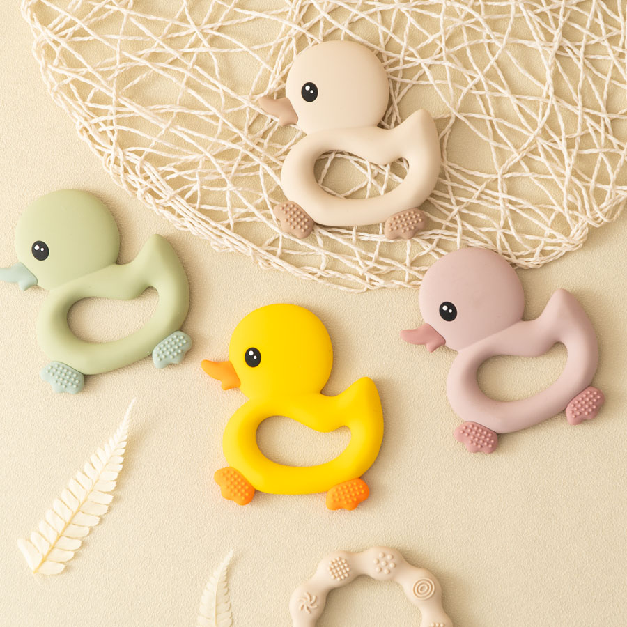 Baby Products List - 1PCS Baby Teetherของเล่นการ์ตูนเป็ดซิลิโคนTeetherสําหรับทารกBPAฟรีTeethingเคี้ยวของเล่นSoft Teetherเด็กอุปกรณ์เสริม