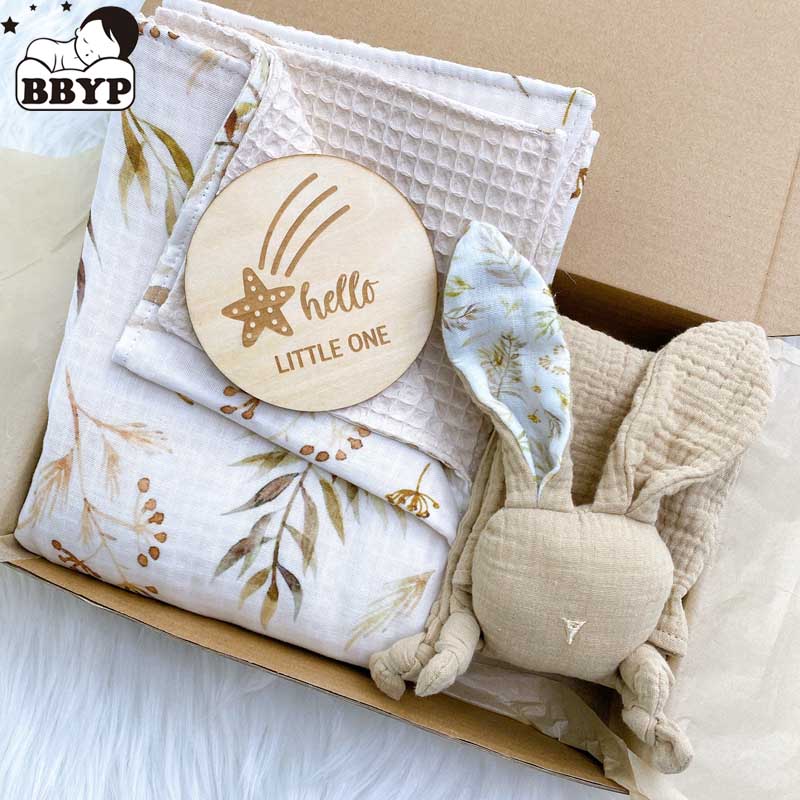Baby Products For Newborn - 1 ชุดของเล่นอาบน้ําเด็กชุดผ้าเช็ดตัวเด็กไม้ Milestones กระต่ายผ้าเช็ดตัว Sleeping ของเล่นทารกผลิตภัณฑ์ทารกแรกเกิดของขวัญ