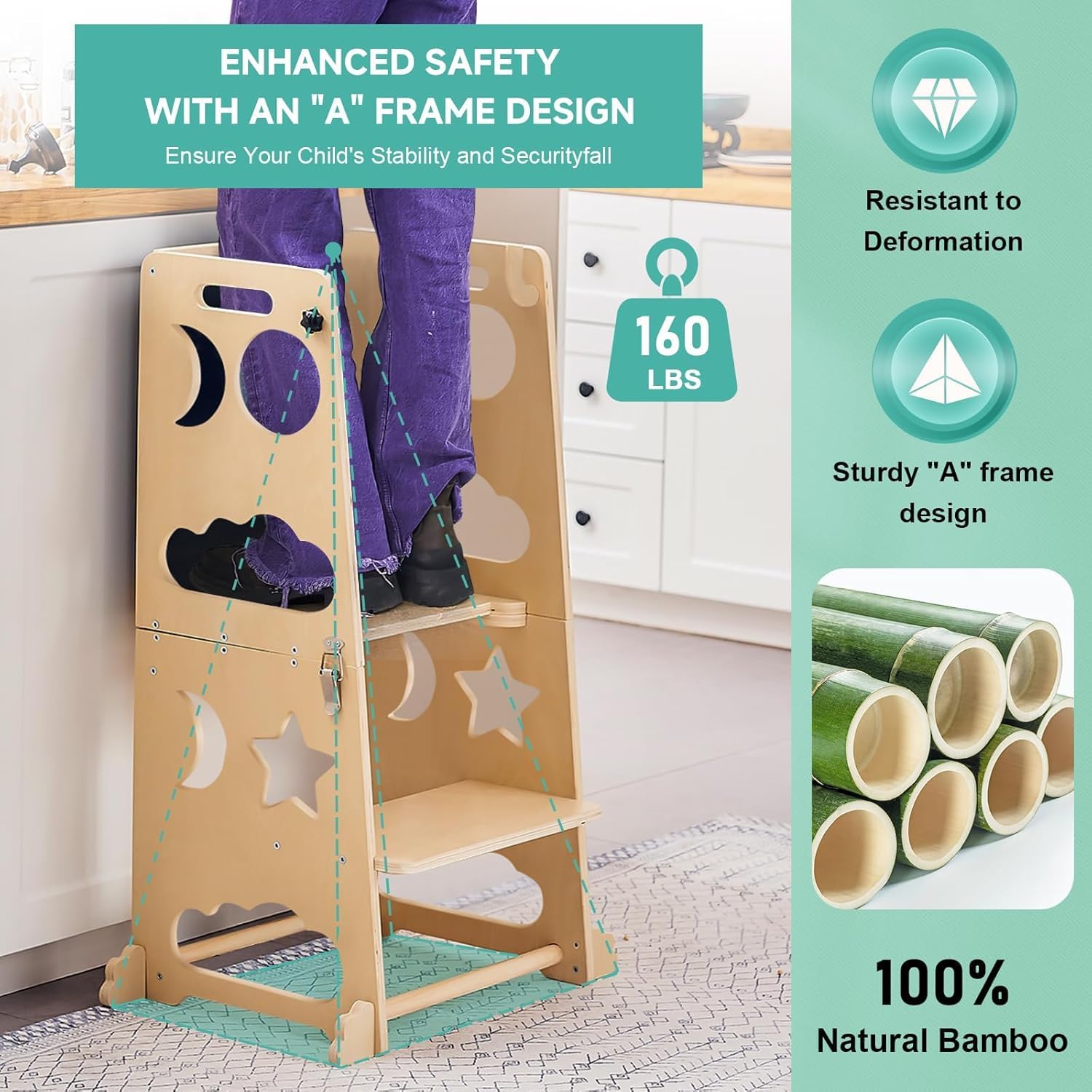 หอคอยครัวเด็กแบบพับได้, ตัวช่ว - Toddler Learning Tower บทวิจารณ์และราคา