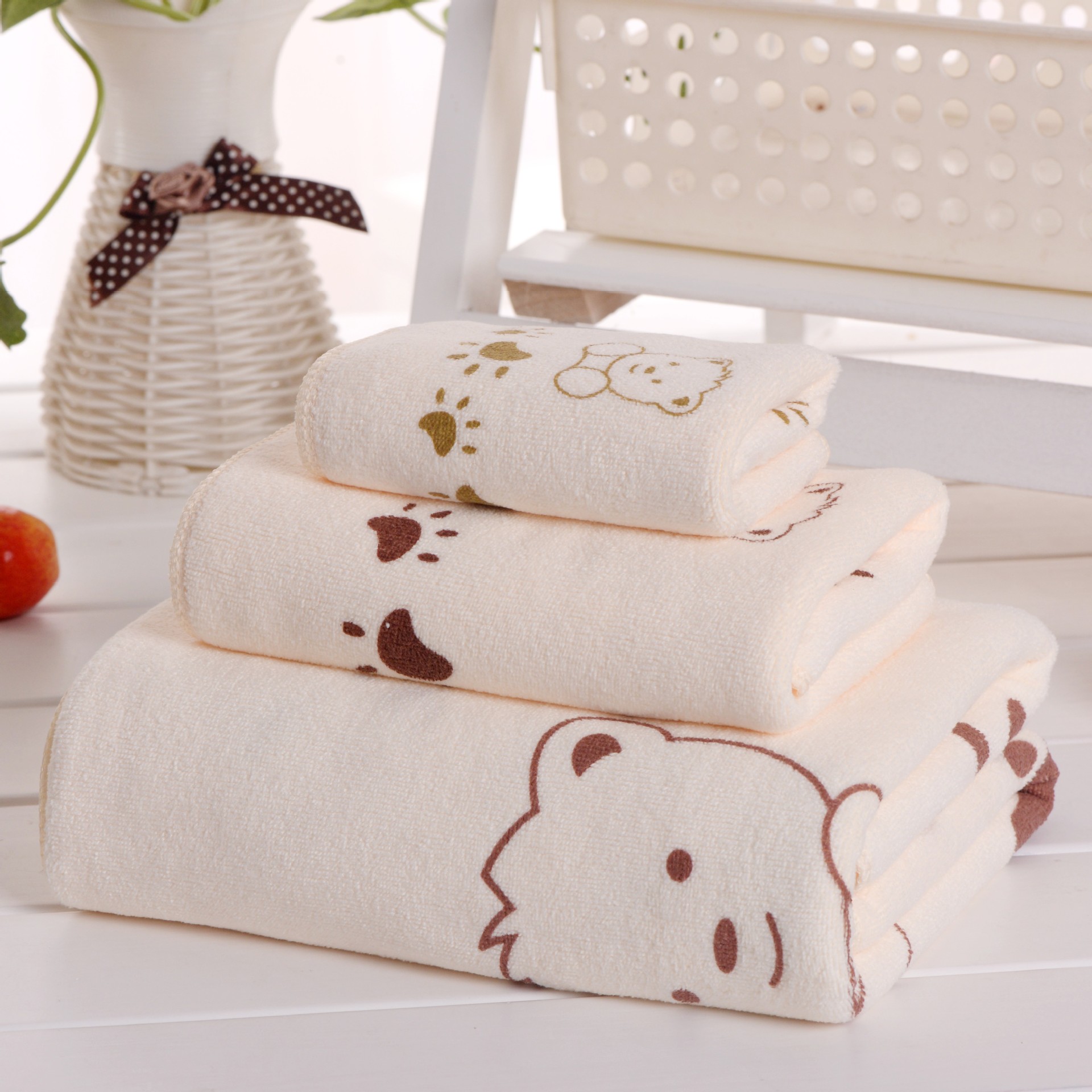ผ้าขนหนูอาบน้ำเด็ก 3 ชิ้น ลายก - Baby Products For Face บทวิจารณ์และราคา