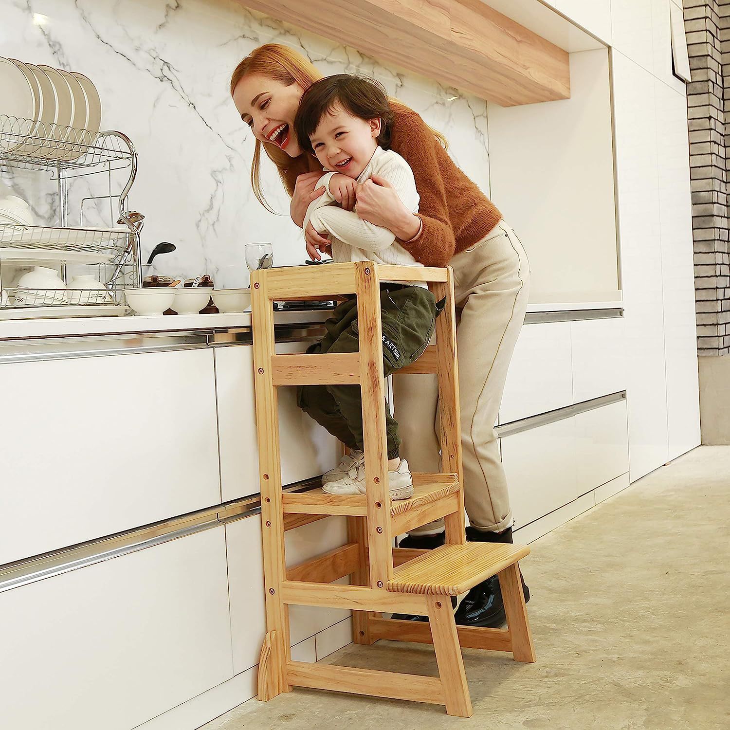 เก้าอี้เด็กปรับระดับความสูงได้ - Toddler Learning Tower บทวิจารณ์และราคา