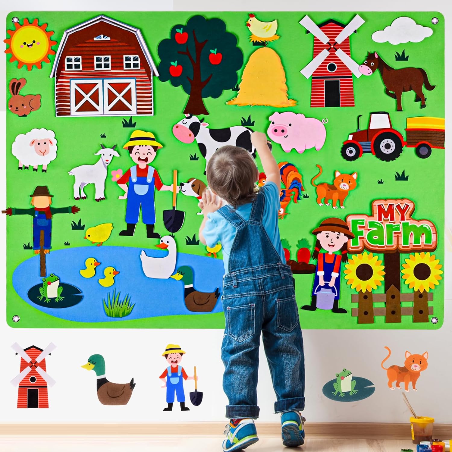 ฟาร์มสัตว์ Felt Story Busy Boa - Toddler Learning Tower บทวิจารณ์และราคา