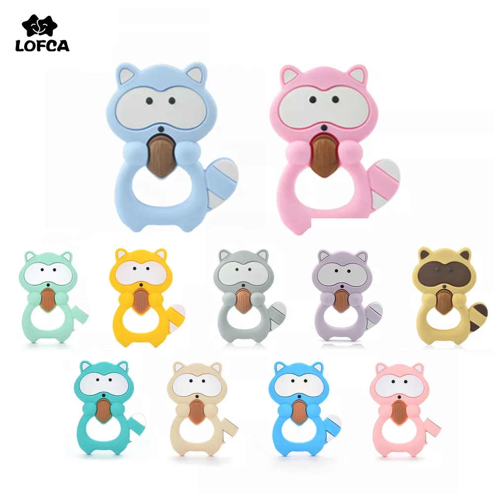 1PC RaccoonซิลิโคนTeetherของเล - Baby Products List บทวิจารณ์และราคา