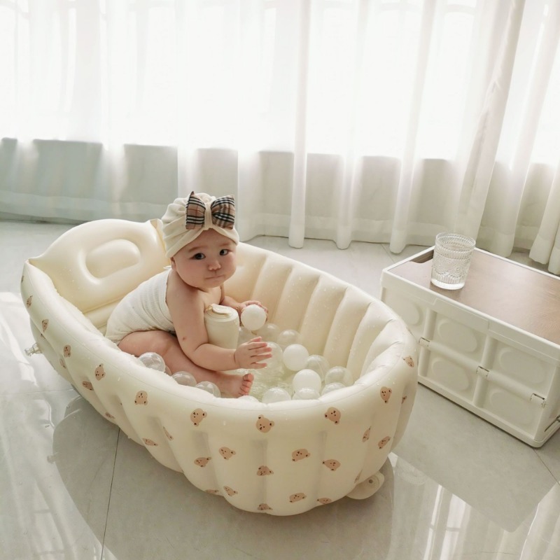 1PC การ์ตูน Inflatable อ่างอาบ - Baby Products For Newborn บทวิจารณ์และราคา