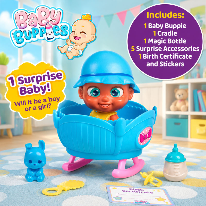 ตุ๊กตาเบบี้บัพปี้ส์พร้อมชุดเปล - Baby Products For Face บทวิจารณ์และราคา