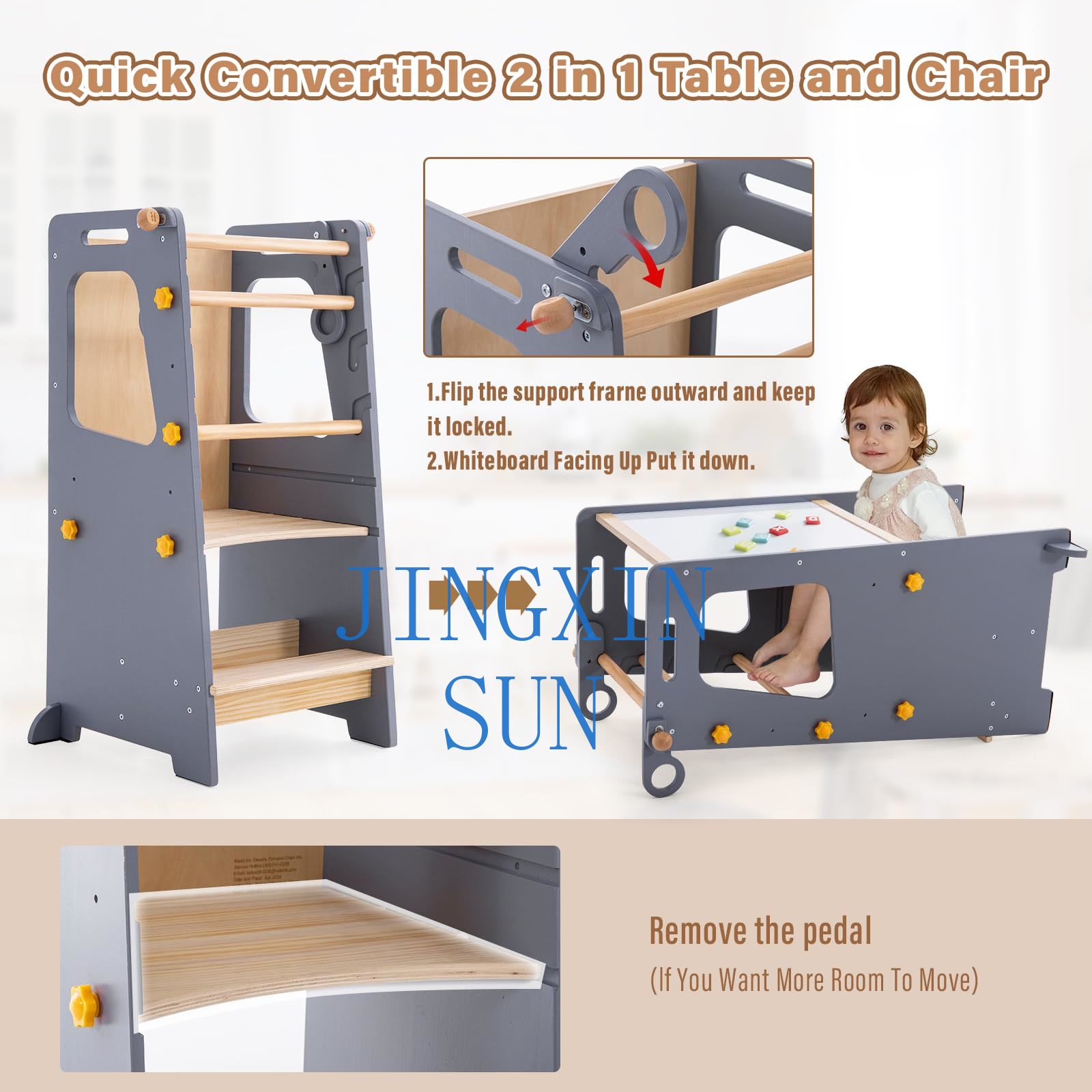 หอคอยครัวเด็ก 4 in 1 แบบมอนเตส - Toddler Learning Tower บทวิจารณ์และราคา